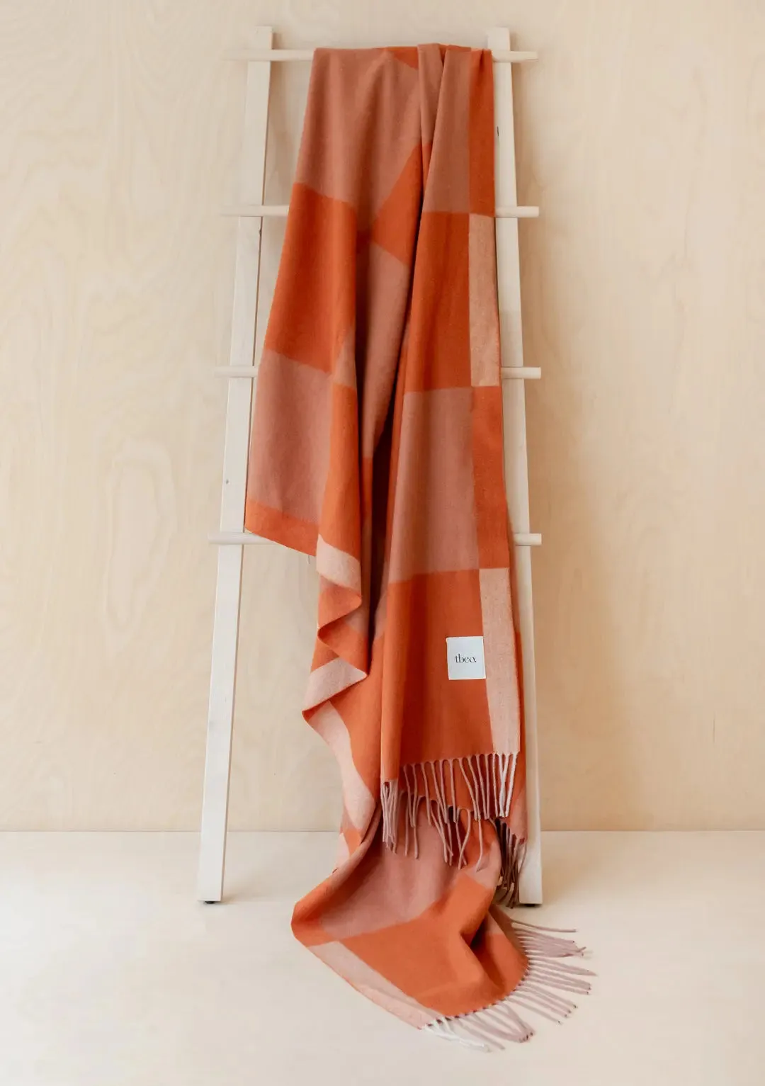 Apricot Cashmere & Merino Blanket