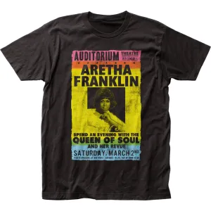 Aretha Franklin Tribute Poster Mens T Shirt Black