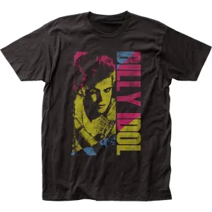 Billy Idol Color Block Mens T Shirt Black