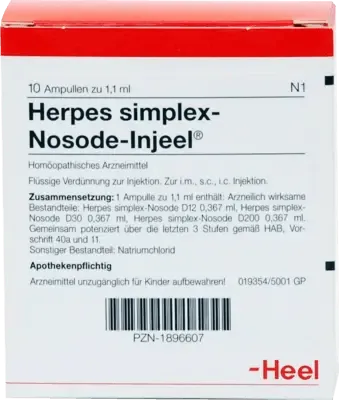 Cold Sore, Cold Sores, HERPES SIMPLEX Nosode Injeel ampoules