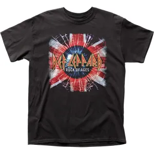 Def Leppard Rock Of Ages Union Jack Mens T Shirt Black