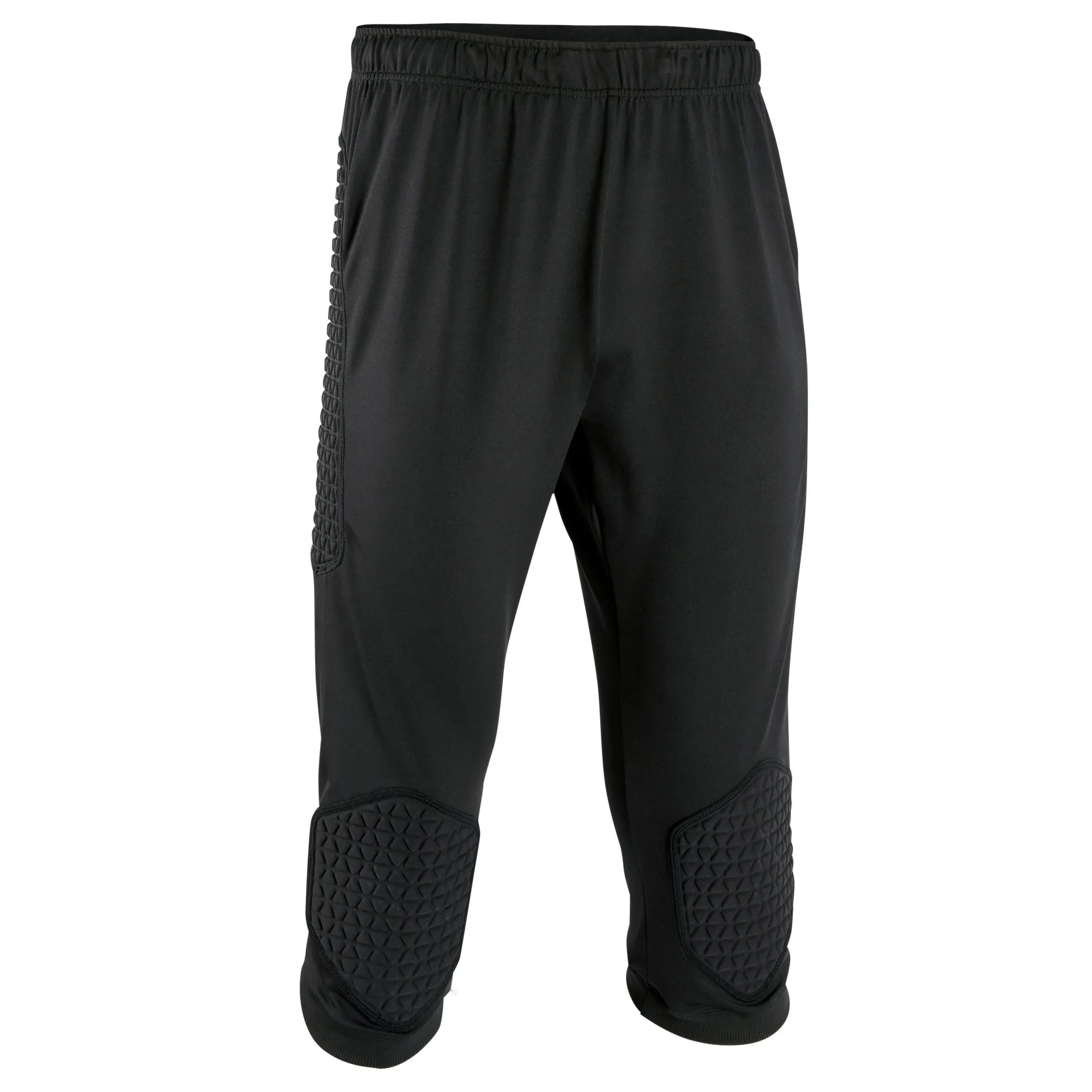 Football goalkeeper trousers 3/4 Kipsta F500 adults, black