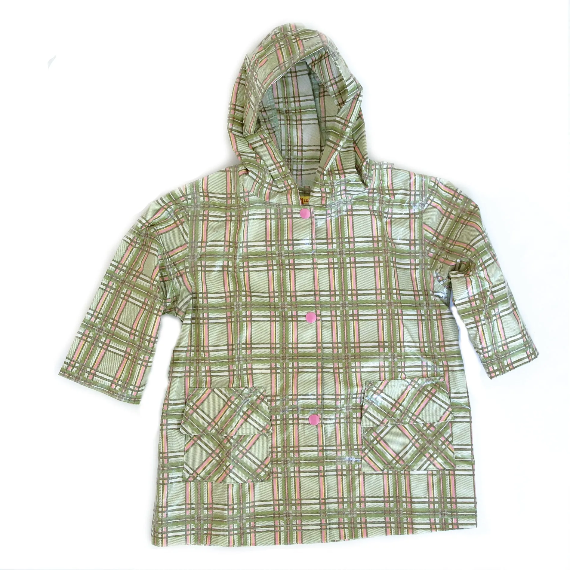 Green Plaid Raincoat