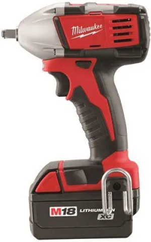 Milwaukee M18 3/8 In. Compact Impact Wrench With Friction Ring Kit And Two Batteries