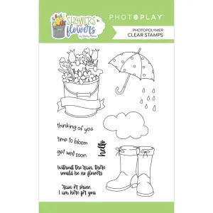 PhotoPlay Photopolymer Clear Stamps Showers & Flowers*