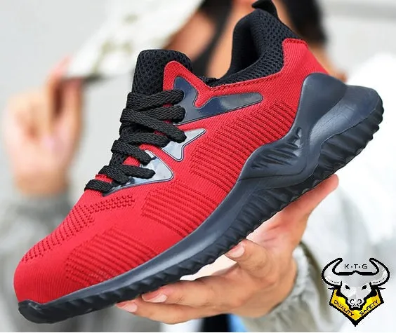 Steel Toe Sports Safety Shoes - Model SS54 - Red