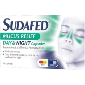 Sudafed Mucus Relief Day & Night 16 Capsules(A)