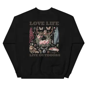 Unisex Sweatshirt Exclusive Love Life Live Outdoors MRRL&O Print Designs