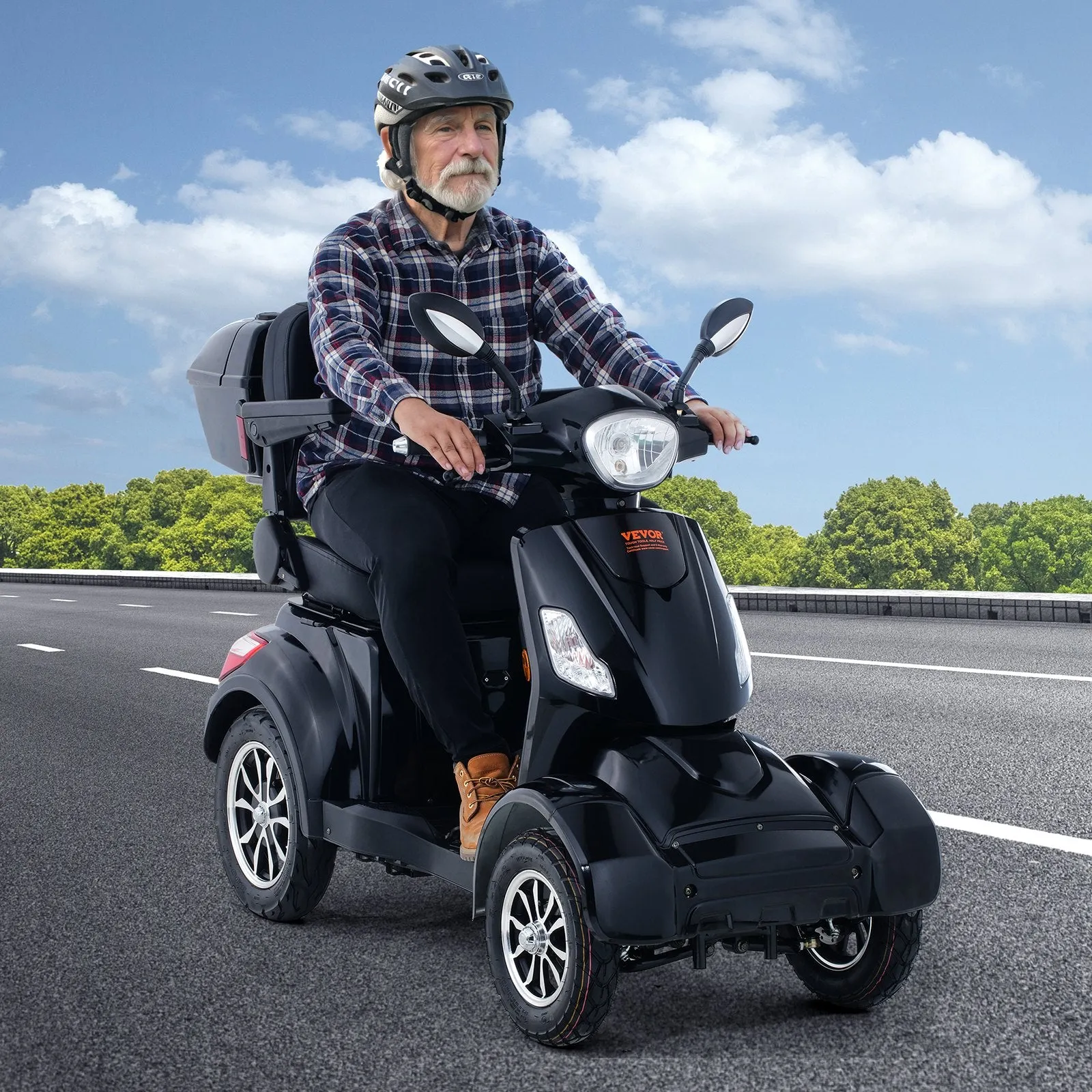 Vevor Mobility Scooter 4-Wheel Heavy Duty 500 lbs. Capacity 60V 800W 15.5 MPH 31 Mile Range New