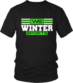 WS - Winter Sports T- Shirt Lime Green -Unisex